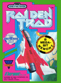 Raiden Trad Sega Genesis US box art